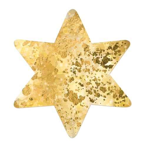 Logbuch-Verlag 200 Sterne Aufkleber gold Sternaufkleber goldfarben gesprenkelt gold-foliert Sticker auf Rolle Weihnachten 5 cm von Logbuch-Verlag