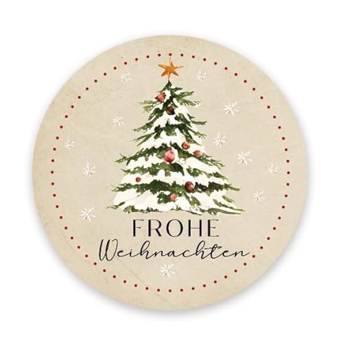 Logbuch-Verlag 200 Weihnachtssticker Frohe Weihnachten Aufkleber auf Rolle rund beige schlicht 4 cm Weihnachtsetiketten Logbuch-Verlag 200 Weihnachtssticker Frohe Weihnachten Aufkleber auf Rolle rund beige schlicht 4 cm Weihnachtsetiketten von Logbuch-Verlag