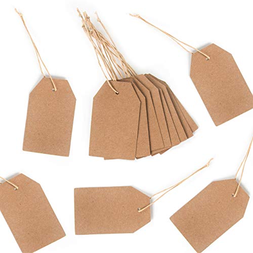 Logbuch-Verlag 24 Kraftpapier Etiketten mit Schnur beschreibbar natur Hängeetikett Namensanhänger für Geschenke 6 x 3,5 cm Logbuch-Verlag 24 Kraftpapier Etiketten mit Schnur beschreibbar natur Hängeetikett Namensanhänger für Geschenke 6 x 3,5 cm von Logbuch-Verlag