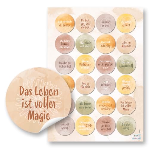 Logbuch-Verlag 24 Motivationssticker Sprüche Aufkleber Botschaften positives Mindset Selbstliebe Sticker Geburtstag Ø 4 cm Logbuch-Verlag 24 Motivationssticker Sprüche Aufkleber Botschaften positives Mindset Selbstliebe Sticker Geburtstag Ø 4 cm von Logbuch-Verlag