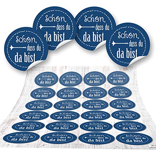 Logbuch-Verlag 24 SCHÖN DASS DU DA BIST Aufkleber Geschenk Gastgeschenk Gäste blau weiß Geburtstag Sticker Etikett selbstklebend Mitgebsel Kunde give-away maritim Logbuch-Verlag 24 SCHÖN DASS DU DA BIST Aufkleber Geschenk Gastgeschenk Gäste blau weiß Geburtstag Sticker Etikett selbstklebend Mitgebsel Kunde give-away maritim von Logbuch-Verlag