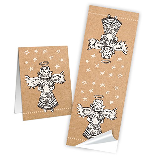 Logbuch-Verlag 25 Engel Aufkleber Schutzengel Weihnachten Kinder Sticker Christkind Geschenkaufkleber 5 x 15 cm von Logbuch-Verlag