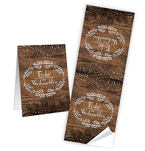 Logbuch-Verlag 25 Frohe Weihnachten Geschenkaufkleber Verpackung Kunden 5 x 14,8 cm Deko vintage braun weiß Aufkleber Flaschen Geschenke Logbuch-Verlag 25 Frohe Weihnachten Geschenkaufkleber Verpackung Kunden 5 x 14,8 cm Deko vintage braun weiß Aufkleber Flaschen Geschenke von Logbuch-Verlag