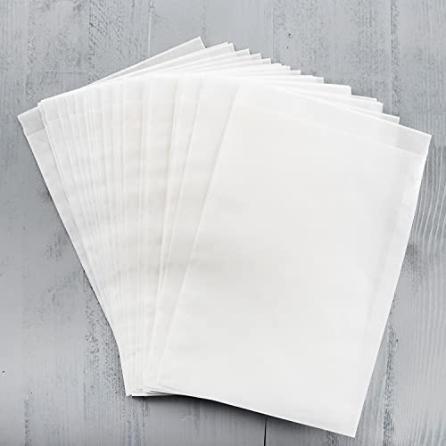 Logbuch-Verlag 25 Papiertüten aus Pergaminpapier 16,2 x 23 cm + 2 cm Lasche - Pergamintüten leicht transparent von Logbuch-Verlag