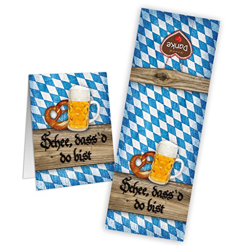 Logbuch-Verlag 25 Schön dass du da bist Bayern Sticker Tischdeko Feste Geburtstag Oktoberfest 5 x 14,8 cm von Logbuch-Verlag