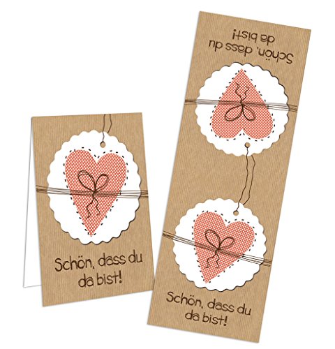 Logbuch-Verlag 25 Schön dass Du da bist Aufkleber mit Herz Sticker Etikett Verzierung Gastgeschenk Banderole 5 x 14,8 cm Deko Verpackung Klebestreifen Logbuch-Verlag 25 Schön dass Du da bist Aufkleber mit Herz Sticker Etikett Verzierung Gastgeschenk Banderole 5 x 14,8 cm Deko Verpackung Klebestreifen von Logbuch-Verlag