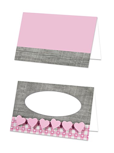 Logbuch-Verlag 25 Tischkarten weiß rosa grau Herzen Namenskarten Hochzeit Kommunion Taufe Geburtstag Logbuch-Verlag 25 Tischkarten weiß rosa grau Herzen Namenskarten Hochzeit Kommunion Taufe Geburtstag von Logbuch-Verlag