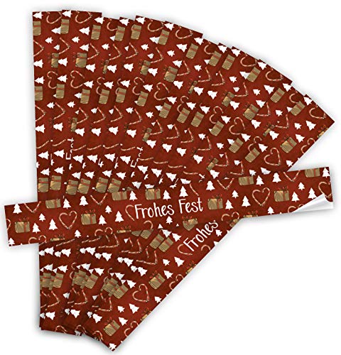 Logbuch-Verlag 25 große Weihnachtsaufkleber FROHES FEST rot weiß 5 x 42 cm - weihnachtlicher Aufkleber Geschenkschachteln Banderole für Maxibriefe Logbuch-Verlag 25 große Weihnachtsaufkleber FROHES FEST rot weiß 5 x 42 cm - weihnachtlicher Aufkleber Geschenkschachteln Banderole für Maxibriefe von Logbuch-Verlag