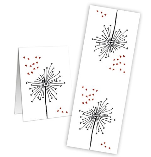 Logbuch-Verlag 25 schwarz-weiße PUSTEBLUMEN Aufkleber 5 x 14,8 cm Herzen rot Geschenkaufkleber Geschenke Banderolen Feste Liebe Logbuch-Verlag 25 schwarz-weiße PUSTEBLUMEN Aufkleber 5 x 14,8 cm Herzen rot Geschenkaufkleber Geschenke Banderolen Feste Liebe von Logbuch-Verlag
