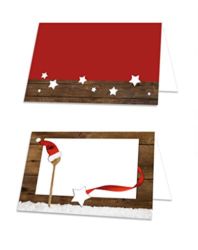 Logbuch-Verlag 25 weihnachtliche Tischkarten zum Beschriften rot braun weiß - Namensschild Sitzplatzkarte Weihnachten - Tischdeko Weihnachtsfeier Logbuch-Verlag 25 weihnachtliche Tischkarten zum Beschriften rot braun weiß - Namensschild Sitzplatzkarte Weihnachten - Tischdeko Weihnachtsfeier von Logbuch-Verlag