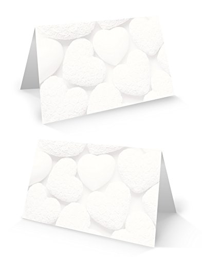 Logbuch-Verlag 25 weiße Tischkarten Herzen Tafelkarten Hochzeit Namensschilder Kommunion Konfirmation Logbuch-Verlag 25 weiße Tischkarten Herzen Tafelkarten Hochzeit Namensschilder Kommunion Konfirmation von Logbuch-Verlag