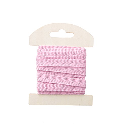 Logbuch-Verlag 3 Meter Baumwollband 3 m x 1 cm rosa pink dezent zum Nähen Nähband Saumband aus Baumwolle Geschenkband Zierband Kordel Dekoband Bastelband zum Basteln Schneidern Nähzubehör von Logbuch-Verlag