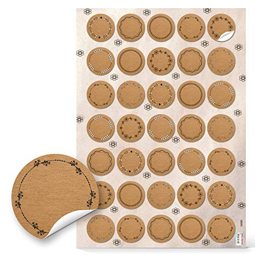 Logbuch-Verlag 35 kleine Sticker zum Beschriften Blanko Etiketten Aufkleber für Namen Gläser Haushaltsetiketten braun 3,2 cm Logbuch-Verlag 35 kleine Sticker zum Beschriften Blanko Etiketten Aufkleber für Namen Gläser Haushaltsetiketten braun 3,2 cm von Logbuch-Verlag