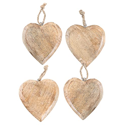 Logbuch-Verlag 4 große Herzanhänger aus Holz 11 cm Natur Herz für Valentinstag Muttertag Hochzeit Anhänger kleines Geschenk von Logbuch-Verlag