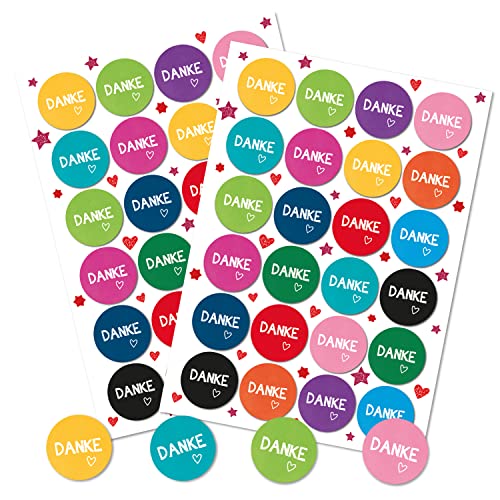 Logbuch-Verlag 48 DANKE Aufkleber bunt 4 cm Dankesaufkleber Dankeschön Sticker - Geburtstag Hochzeit Kommunion Firmenfeier Jubiläum Logbuch-Verlag 48 DANKE Aufkleber bunt 4 cm Dankesaufkleber Dankeschön Sticker - Geburtstag Hochzeit Kommunion Firmenfeier Jubiläum von Logbuch-Verlag
