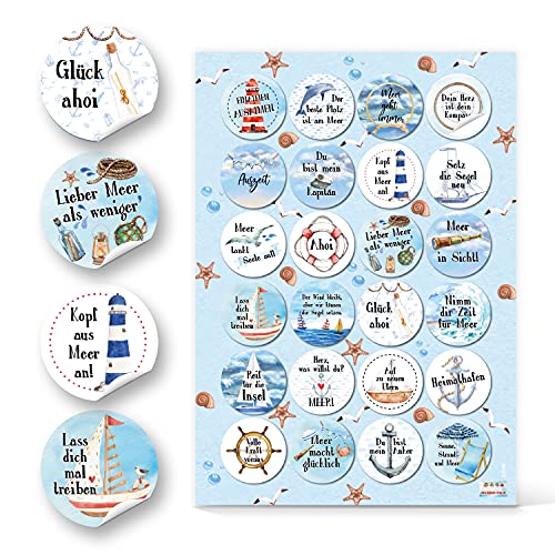 Logbuch-Verlag 48 liebevolle Sprüche Sticker blau Liebe Freundschaft positiv Geburtstag Segelboot Meer blau weiß rund 4 cm Logbuch-Verlag 48 liebevolle Sprüche Sticker blau Liebe Freundschaft positiv Geburtstag Segelboot Meer blau weiß rund 4 cm von Logbuch-Verlag