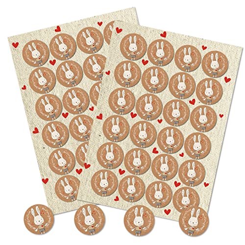 Logbuch-Verlag 48 Osterhase Aufkleber Osteraufkleber Hase Sticker Häschen Ohren Geschenk Deko von Logbuch-Verlag