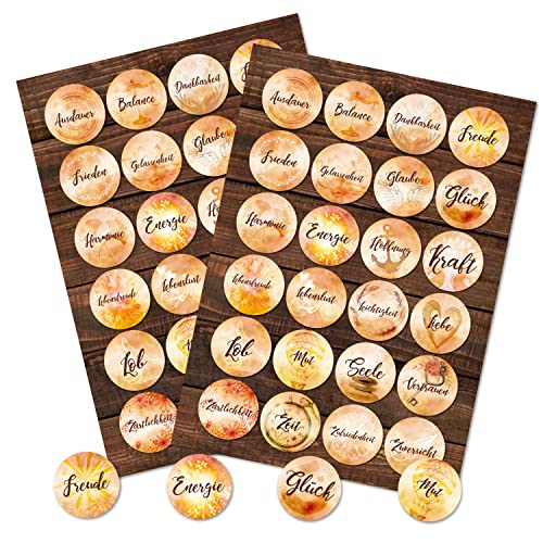 Logbuch-Verlag 48 Schlagwörter Aufkleber Statements Liebe Kraft Mut Energie positive Worte Sticker gute Wünsche Geschenke Geschenkaufkleber 4 cm von Logbuch-Verlag