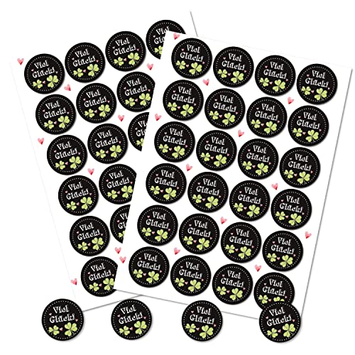 Logbuch-Verlag 48 Viel Glück Text Aufkleber Geschenkaufkleber Ø 4 cm Abschied Prüfung Neujahr Geschenk Etiketten schwarz grün Logbuch-Verlag 48 Viel Glück Text Aufkleber Geschenkaufkleber Ø 4 cm Abschied Prüfung Neujahr Geschenk Etiketten schwarz grün von Logbuch-Verlag
