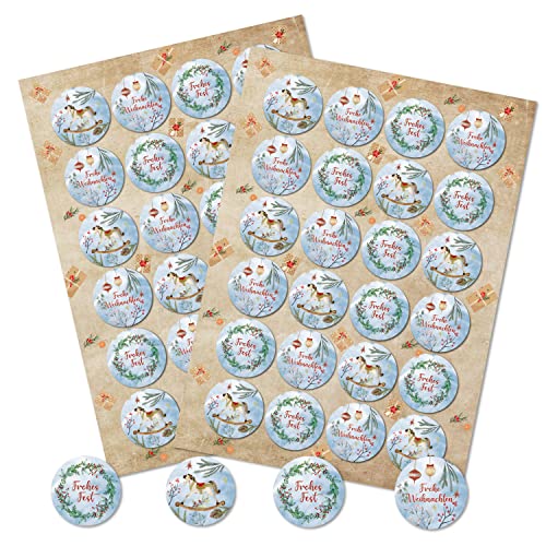 Logbuch-Verlag 48 Weihnachten Aufkleber Sprüche Weihnachtssticker blau rot grün Weihnachtsdeko Geschenkaufkleber Ø 4 cm Logbuch-Verlag 48 Weihnachten Aufkleber Sprüche Weihnachtssticker blau rot grün Weihnachtsdeko Geschenkaufkleber Ø 4 cm von Logbuch-Verlag