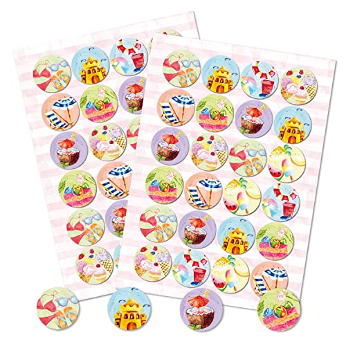 Logbuch-Verlag 48 bunte Sticker sommerlich - Sommerurlaub Fotoalbum Aufkleber Verzierung - Scrapbooking Bastelzubehör Urlaub Strand Logbuch-Verlag 48 bunte Sticker sommerlich - Sommerurlaub Fotoalbum Aufkleber Verzierung - Scrapbooking Bastelzubehör Urlaub Strand von Logbuch-Verlag