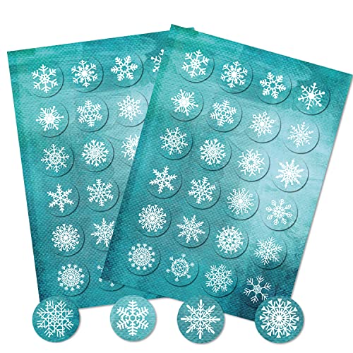 Logbuch-Verlag 48 kleine runde Schneeflocken Weihnachtsaufkleber türkis blau weiß 4 cm Aufkleber Weihnachten neutral Logbuch-Verlag 48 kleine runde Schneeflocken Weihnachtsaufkleber türkis blau weiß 4 cm Aufkleber Weihnachten neutral von Logbuch-Verlag