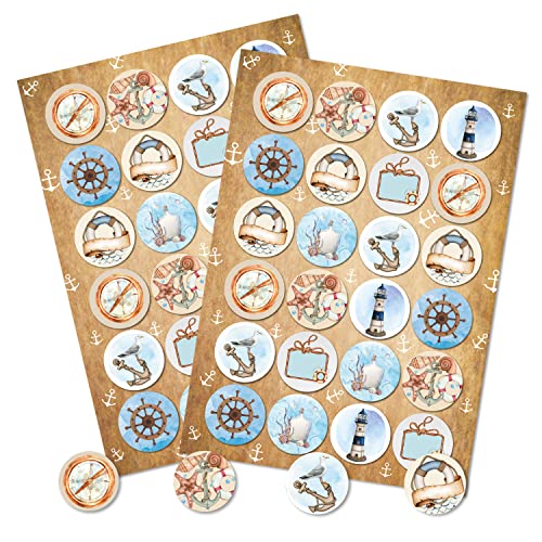 Logbuch-Verlag 48 Meer Urlaub Reisen Aufkleber rund 4 cm Scrapbooking Strand Anker Segeln 4 cm Logbuch-Verlag 48 Meer Urlaub Reisen Aufkleber rund 4 cm Scrapbooking Strand Anker Segeln 4 cm von Logbuch-Verlag