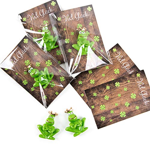 Logbuch-Verlag 5 Mini Give-Aways Glücksbringer Frösche mit Karte VIEL GLÜCK für Prüfung Schulabschluss Sivesterparty Logbuch-Verlag 5 Mini Give-Aways Glücksbringer Frösche mit Karte VIEL GLÜCK für Prüfung Schulabschluss Sivesterparty von Logbuch-Verlag