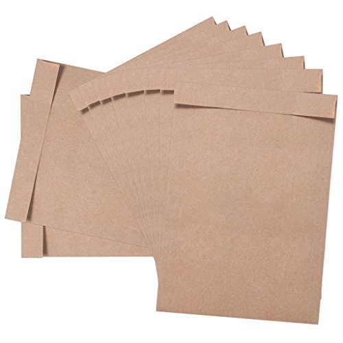 Logbuch-Verlag 50 braune Papiertüten 16,2 x 23 cm flache Papierbeutel Kraftpapier Tüten zum Basteln & Befüllen von Logbuch-Verlag
