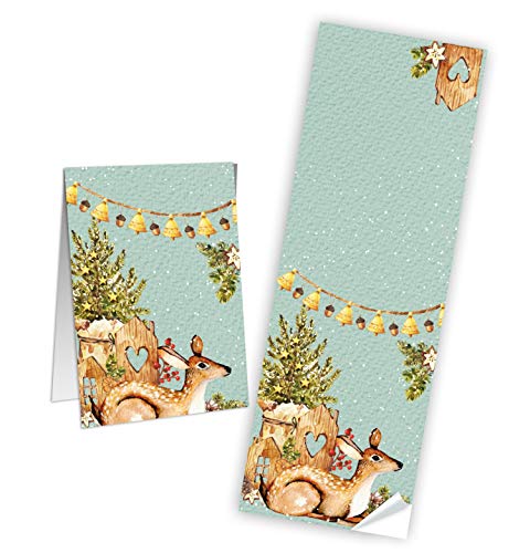 Logbuch-Verlag 50 lange Weihnachten Aufkleber Reh türkis Namensetikett weihnachtlich mint natur 7 x 21 cm Logbuch-Verlag 50 lange Weihnachten Aufkleber Reh türkis Namensetikett weihnachtlich mint natur 7 x 21 cm von Logbuch-Verlag