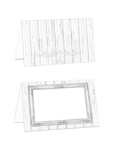 Logbuch-Verlag 50 weiße Tischkarten Tischkärtchen Hochzeit Namensschild Tischaufsteller shabby chic Schild Namenskarte Logbuch-Verlag 50 weiße Tischkarten Tischkärtchen Hochzeit Namensschild Tischaufsteller shabby chic Schild Namenskarte von Logbuch-Verlag