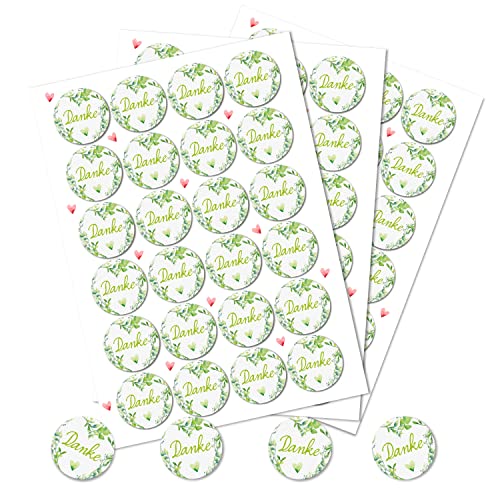 Logbuch-Verlag 72 Aufkleber Danke weiß grün Blätter 4 cm Geschenkaufkleber Gäste Kunden für give-away Logbuch-Verlag 72 Aufkleber Danke weiß grün Blätter 4 cm Geschenkaufkleber Gäste Kunden für give-away von Logbuch-Verlag