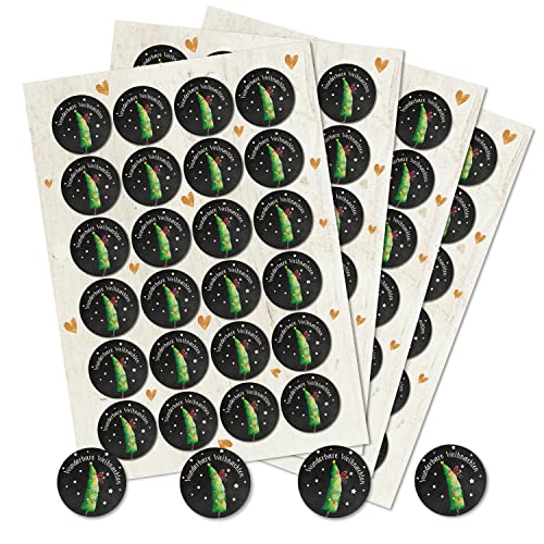 Logbuch-Verlag 96 Frohe Weihnachten Sticker Etiketten für Geschenke und Verpackungen grün Baum schwarz 4 cm Logbuch-Verlag 96 Frohe Weihnachten Sticker Etiketten für Geschenke und Verpackungen grün Baum schwarz 4 cm von Logbuch-Verlag