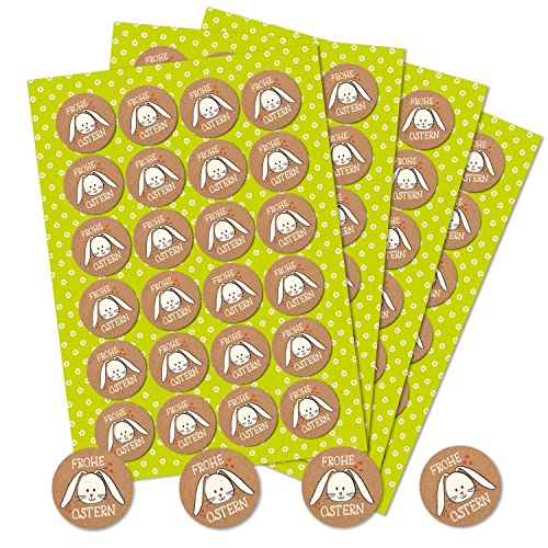 Logbuch-Verlag 96 Osteraufkleber Osterhase Frohe Ostern Deko Aufkleber Hase 4 cm rund natur beige rot Logbuch-Verlag 96 Osteraufkleber Osterhase Frohe Ostern Deko Aufkleber Hase 4 cm rund natur beige rot von Logbuch-Verlag