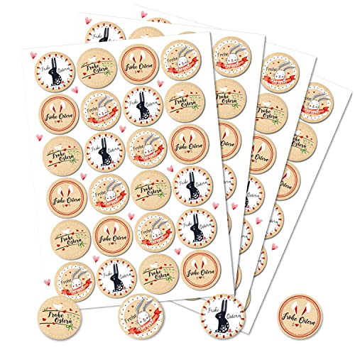 Logbuch-Verlag 96 Osteraufkleber Ostersticker Frohe Ostern Osterhase Deko Sticker Aufkleber rund 4 cm mit Ostergrüßen Logbuch-Verlag 96 Osteraufkleber Ostersticker Frohe Ostern Osterhase Deko Sticker Aufkleber rund 4 cm mit Ostergrüßen von Logbuch-Verlag
