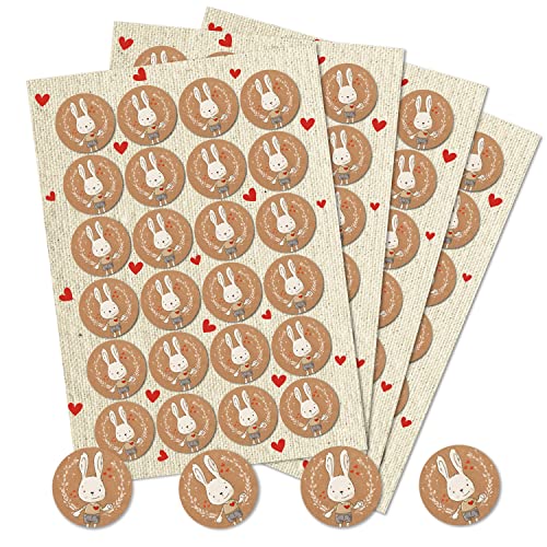 Logbuch-Verlag 96 Osterhase Aufkleber Osteraufkleber Hase Sticker Häschen Ohren Geschenk Deko von Logbuch-Verlag