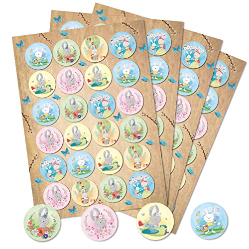 Logbuch-Verlag 96 Osterhasen Aufkleber bunt pastell - Osteraufkleber für Kinder - Verzierung Osternest & Ostergeschenke Logbuch-Verlag 96 Osterhasen Aufkleber bunt pastell - Osteraufkleber für Kinder - Verzierung Osternest & Ostergeschenke von Logbuch-Verlag