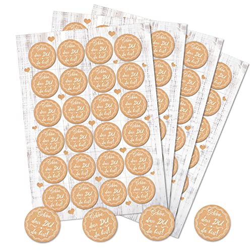 Logbuch-Verlag 96 Schön dass du da bist Text Aufkleber rund beige natur weiß Gäste Geburtstag Hochzeit Gastgeschenke Verpackung rund 4 cm Logbuch-Verlag 96 Schön dass du da bist Text Aufkleber rund beige natur weiß Gäste Geburtstag Hochzeit Gastgeschenke Verpackung rund 4 cm von Logbuch-Verlag