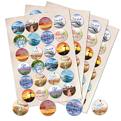 Logbuch-Verlag 96 Sprüche Aufkleber Gott Glaube Religion Kraft Weisheiten Worte Text Zitate 4 cm rund spirituell religiös Logbuch-Verlag 96 Sprüche Aufkleber Gott Glaube Religion Kraft Weisheiten Worte Text Zitate 4 cm rund spirituell religiös von Logbuch-Verlag
