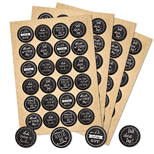 Logbuch-Verlag 96 Sprüche Sticker schwarz weiß Weihnachten Geburtstag positiv Lebe Liebe Lache rund 4 cm Logbuch-Verlag 96 Sprüche Sticker schwarz weiß Weihnachten Geburtstag positiv Lebe Liebe Lache rund 4 cm von Logbuch-Verlag