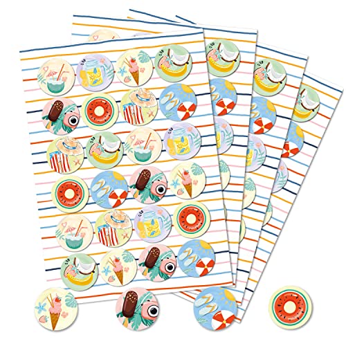 Logbuch-Verlag 96 Sticker Kindergeburtstag basteln Mitgebsel Geschenk sommerliche Aufkleber rund 4 cm Scrapbook Fotoalbum Logbuch-Verlag 96 Sticker Kindergeburtstag basteln Mitgebsel Geschenk sommerliche Aufkleber rund 4 cm Scrapbook Fotoalbum von Logbuch-Verlag