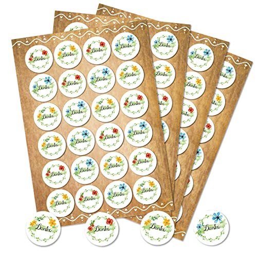 Logbuch-Verlag 96 kleine DANKE Aufkleber rund 4 cm Dankeschön Geschenk Kunden Gäste Verpackung Blumen Dankeaufkleber Logbuch-Verlag 96 kleine DANKE Aufkleber rund 4 cm Dankeschön Geschenk Kunden Gäste Verpackung Blumen Dankeaufkleber von Logbuch-Verlag