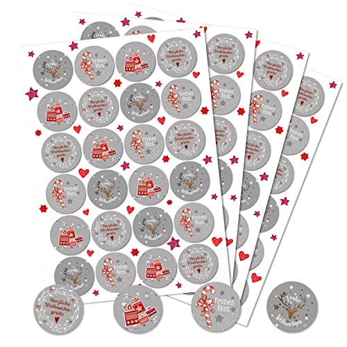 Logbuch-Verlag 96 runde Weihnachtsaufkleber Geschenk Aufkleber für Weihnachten mit Text 4 cm Logbuch-Verlag 96 runde Weihnachtsaufkleber Geschenk Aufkleber für Weihnachten mit Text 4 cm von Logbuch-Verlag