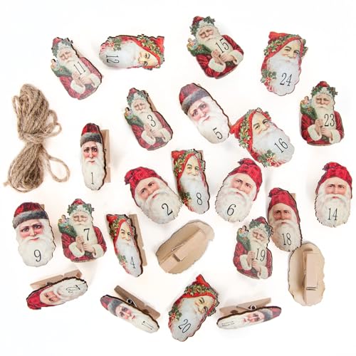 Logbuch-Verlag Adventskalender Zahlen 1-24 Klammern aus Holz Nostalgie Holzklammern vintage Weihnachtsmann Nummern 1 bis 24 Logbuch-Verlag Adventskalender Zahlen 1-24 Klammern aus Holz Nostalgie Holzklammern vintage Weihnachtsmann Nummern 1 bis 24 von Logbuch-Verlag