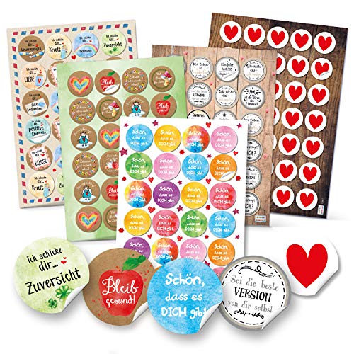 Logbuch-Verlag 131 Aufkleber Set Sprüche Sticker selbstklebend Freundschaft Liebe Herzen Schön dass es dich gibt Ø 4 cm Logbuch-Verlag 131 Aufkleber Set Sprüche Sticker selbstklebend Freundschaft Liebe Herzen Schön dass es dich gibt Ø 4 cm von Logbuch-Verlag
