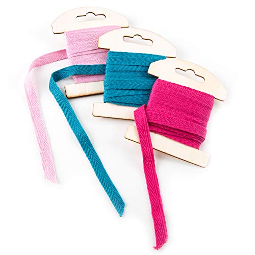 Logbuch-Verlag Baumwollband Set 3 x 3 m - 1 cm breit - 100% Baumwolle Geschenkband Saumband Nähband rosa pink blau - Band zum Nähen & Basteln Logbuch-Verlag Baumwollband Set 3 x 3 m - 1 cm breit - 100% Baumwolle Geschenkband Saumband Nähband rosa pink blau - Band zum Nähen & Basteln von Logbuch-Verlag
