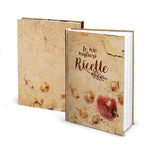 Logbuch-Verlag Eigenes Rezeptbuch Kochbuch LE MIE MIGLIORI RICETTE leeres Buch ITALIENISCH kochen vintage Geschenk ITALIEN DIN A4 von Logbuch-Verlag