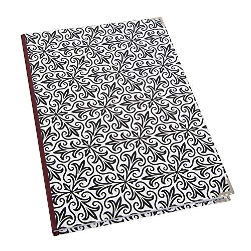 Logbuch-Verlag Großes Notizbuch schwarz-weiß Hardcover leere weiße Seiten Geschenk mit Metallecken DIN A4 blanko von Logbuch-Verlag