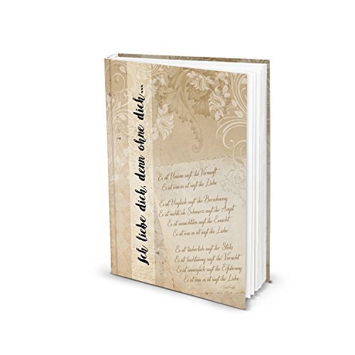 Logbuch-Verlag Ich liebe dich, denn ohne dich Buch zum Einschreiben leeres Notizbuch Liebesbuch DIN A5 Partner Geschenk zu Geburtstag Valentinstag von Logbuch-Verlag