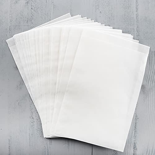 Weiße Pergamintüten, 50 Stück: Papiertüten Weiß, Tüten Papier, Geschenktüte Blumensamen, Lebensmittel & Give-Aways, Papierbeutel Leicht Transparent, Samentütchen, Papiertütchen Flach, 16,2 x 23 cm von Logbuch-Verlag